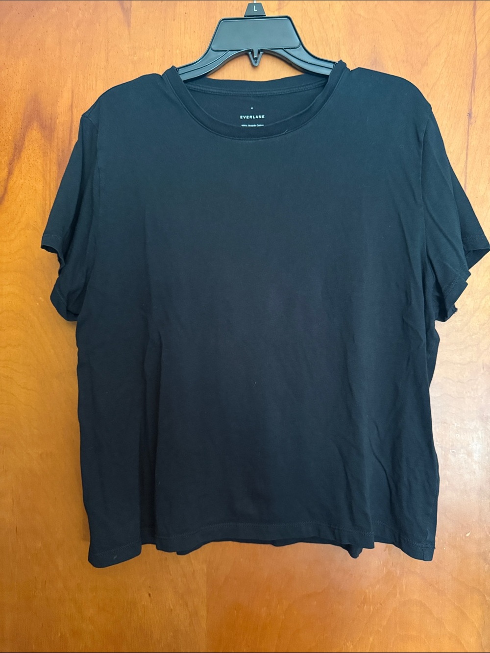 Everlane 100% Organic Cotton Black Relaxed Crewneck Short Sleeve Tee